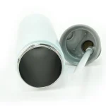 ⁦زجاجات ستانلس ستيل مع شفّاطة وغطاء بزر ضغط — عزل فراغي مزدوج الجدار، 1 لتر⁩ - الصورة ⁦8⁩