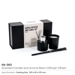 ⁦سكينتيد كاندلي اند اروما رييد ديففوسير ويث 6 بكس ستيكس طقم هداياس⁩ - الصورة ⁦3⁩