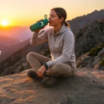 ⁦ستانلس ستيل زجاجات ماء 500 مل –– مزدوج الجدار, مطفي, روببير كواتينج⁩ - الصورة ⁦2⁩