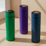 ⁦زجاجات ذكية بشاشة LED لعرض درجة الحرارة بملمس ناعم – 500 مل⁩ - الصورة ⁦3⁩