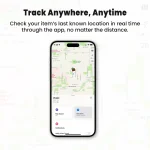 ⁦بطاقة تتبّع GPS بنمط Air Tag مضادّة للفقدان + بطاقة أعمال NFC رقمية — شحن لاسلكي⁩ - الصورة ⁦7⁩