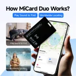 ⁦بطاقة تتبّع GPS بنمط Air Tag مضادّة للفقدان + بطاقة أعمال NFC رقمية — شحن لاسلكي⁩ - الصورة ⁦5⁩