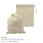 ⁦Cotton Pouch Bags with Drawstring⁩ - الصورة ⁦3⁩