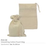 ⁦Drawstring Cotton Pouch Bags⁩ - الصورة ⁦4⁩