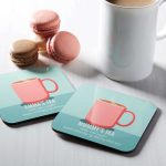 ⁦Hardboard Tea Coasters Size: 9 x 9 cm⁩ - الصورة ⁦3⁩