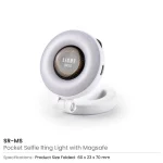 ⁦إضاءة رينغ لايت للصور بحجم الجيب مع MagSafe، LED ثنائي اللون، وتصميم قابل للطي 180°⁩ - الصورة ⁦5⁩