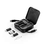 ⁦مجموعة كابلات شحن قابلة للسحب بغطاء علوي من الخيزران – شحن سريع 60 واط⁩ - الصورة ⁦4⁩