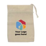 ⁦Drawstring Cotton Pouch Bags⁩ - الصورة ⁦2⁩