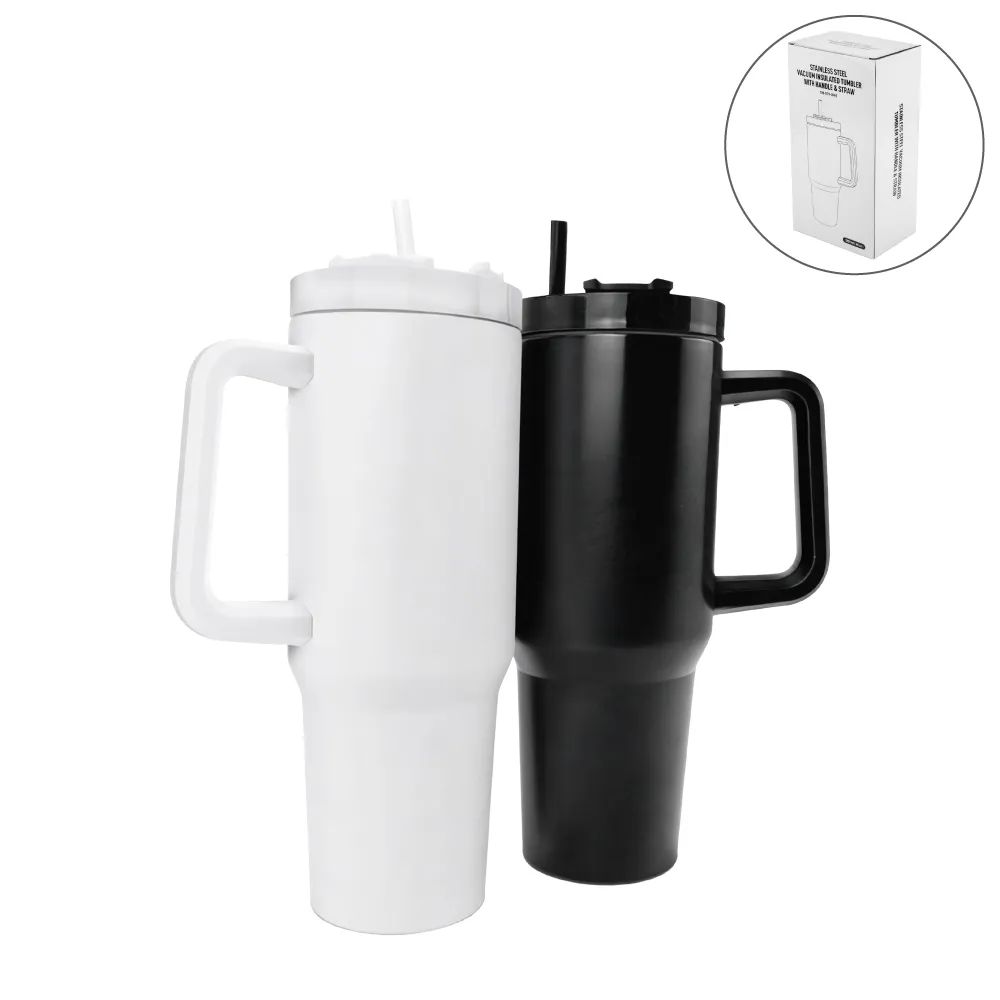 Tumbler-with-Handle-and-Straw-TM-079-Blank.webp أكواب تومبلر بمقبض وشفاط من الستانلس ستيل، بتصميم مشابه لستانلي، سعة 1200 مل - الصورة 1