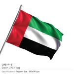 ⁦أعلام دولة الإمارات العربية المتحدة - قماش ساتان - مقاس 150 × 90 سم⁩ - الصورة ⁦4⁩