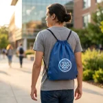 ⁦Promotional Drawstring Bags in High-Quality Polyester Material⁩ - الصورة ⁦2⁩