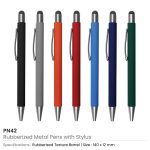 ⁦أقلام معدنية مطاطية مع قلم لمس (Stylus)⁩ - الصورة ⁦3⁩