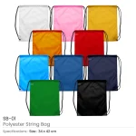 ⁦Promotional Drawstring Bags in High-Quality Polyester Material⁩ - الصورة ⁦4⁩