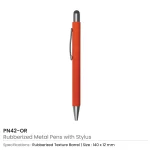 ⁦أقلام معدنية مطاطية مع قلم لمس (Stylus)⁩ - الصورة ⁦6⁩