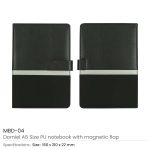 ⁦Dorniel A5 Size PU Notebooks with Magnetic Flap⁩ - الصورة ⁦3⁩