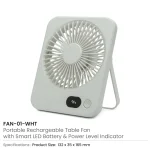 ⁦Rechargeable Table-Top Fan with Rotating Desk Stand, Compact & Portable, Type-C⁩ - الصورة ⁦5⁩