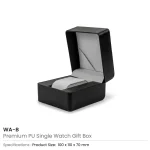 ⁦Premium PU Leather Single Watch Gift Box with Removable Cushions⁩ - الصورة ⁦4⁩
