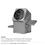 ⁦3-in-1 Rotating Wireless Charging Station 15W Fast Charging⁩ - الصورة ⁦4⁩
