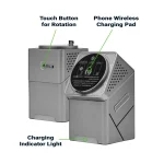 ⁦3-in-1 Rotating Wireless Charging Station 15W Fast Charging⁩ - الصورة ⁦9⁩