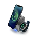 ⁦3-in-1 Rotating Wireless Charging Station 15W Fast Charging⁩ - الصورة ⁦5⁩