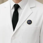 ⁦Gold Round Metal Badges with Magnet Attachment⁩ - الصورة ⁦2⁩
