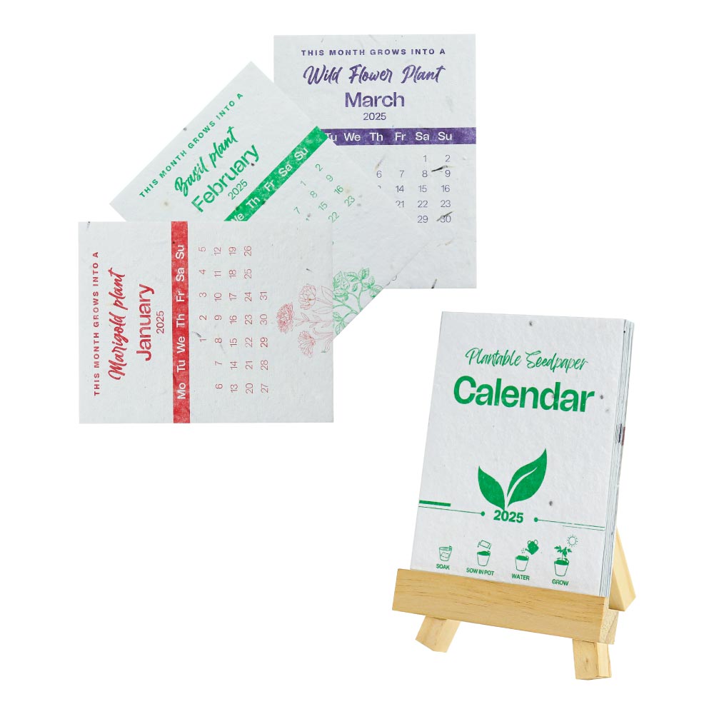 2025 Table Calendars with Plantable Seeds Magic Trading Company MTC