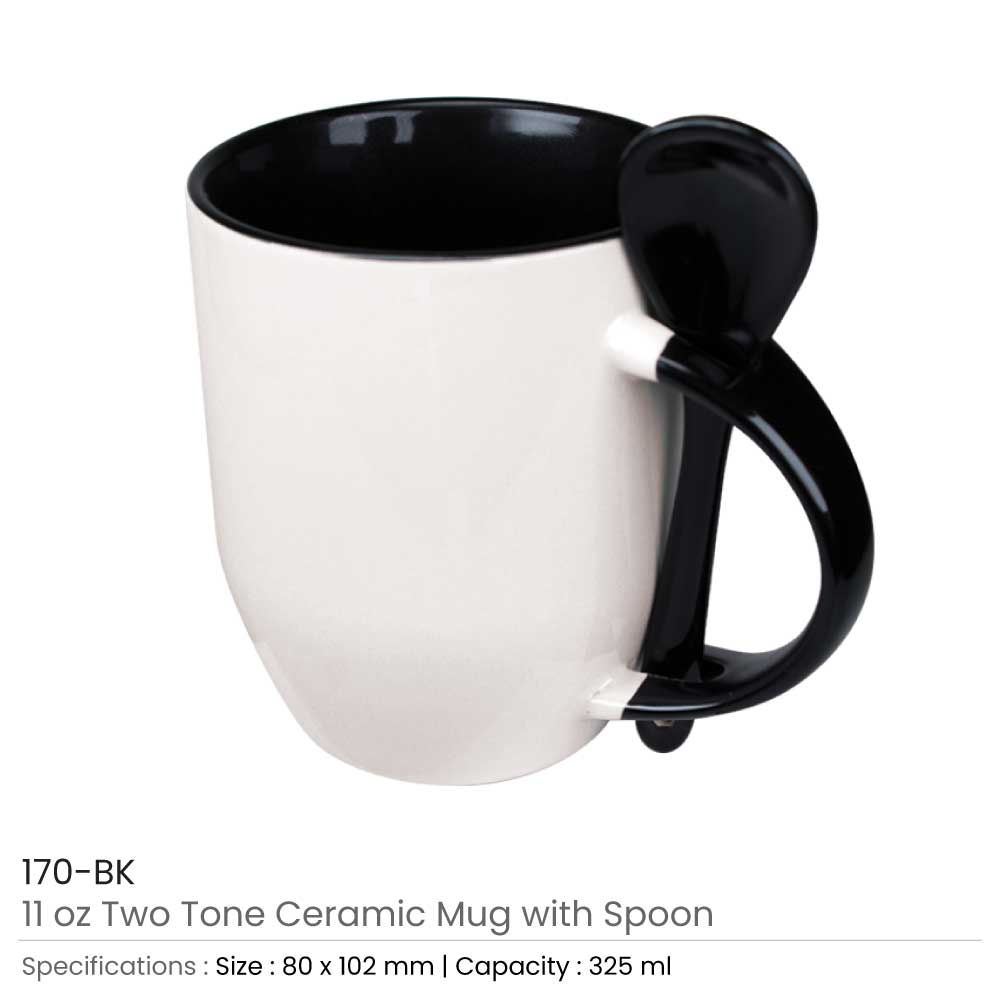 Custom Ceramic Mug With Spoon Magic Trading Company Mtc 2757