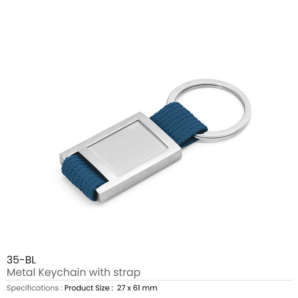 Promotional Metal Keychains with Strap | Magic Trading Company -MTC