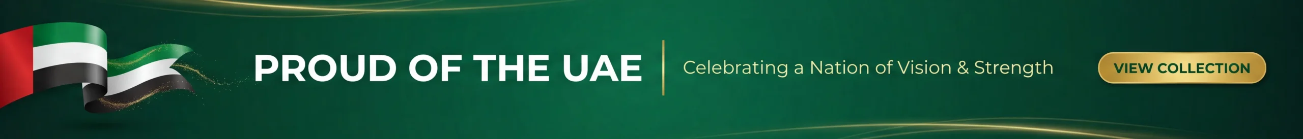 Proud of the UAE banner with UAE flag for mtc.ae promotional gifts