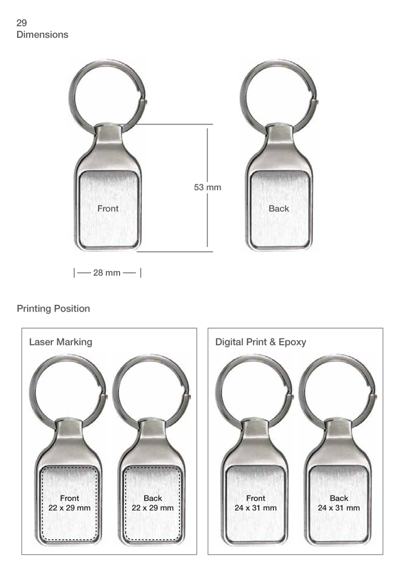 Printing on Metal Keychain