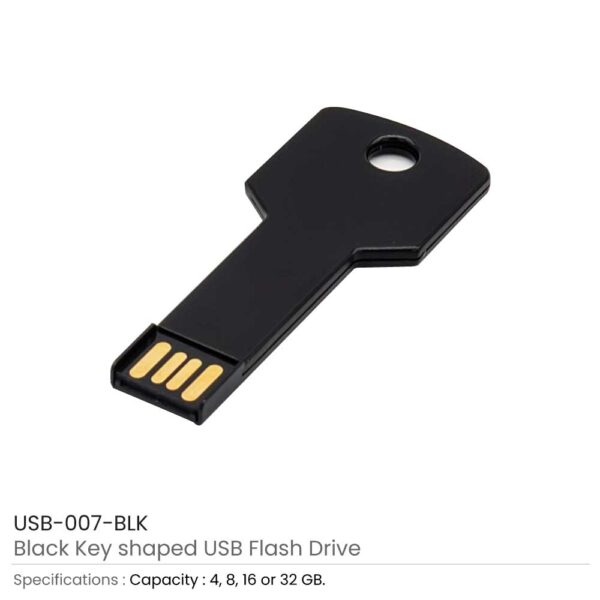 Key Shaped USB Black