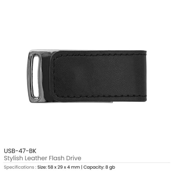 Black Leather Cover USB