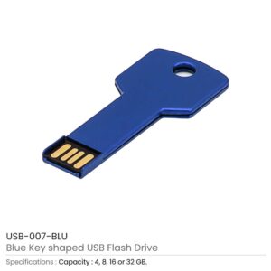 Key Shaped USB Blue