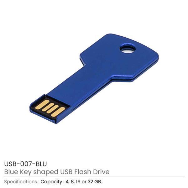 Key Shaped USB Blue