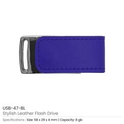 Blue Leather Cover USB