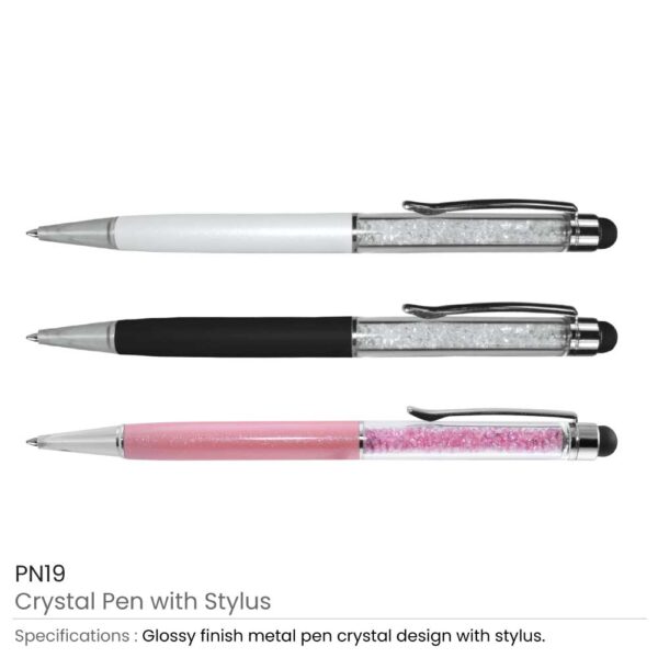 Promotional Crystal Pens with Stylus