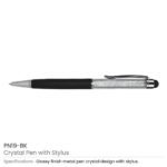 Crystal-Pens-with-Stylus-PN19-BK