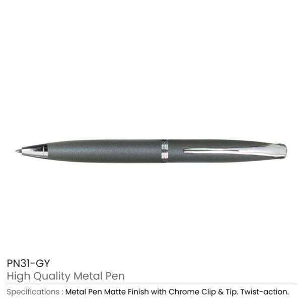 Grey Metal Pens