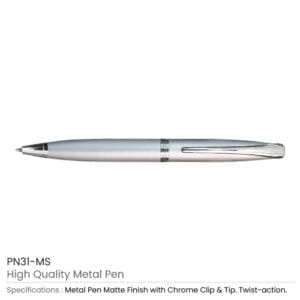 Silver Matte Metal Pens