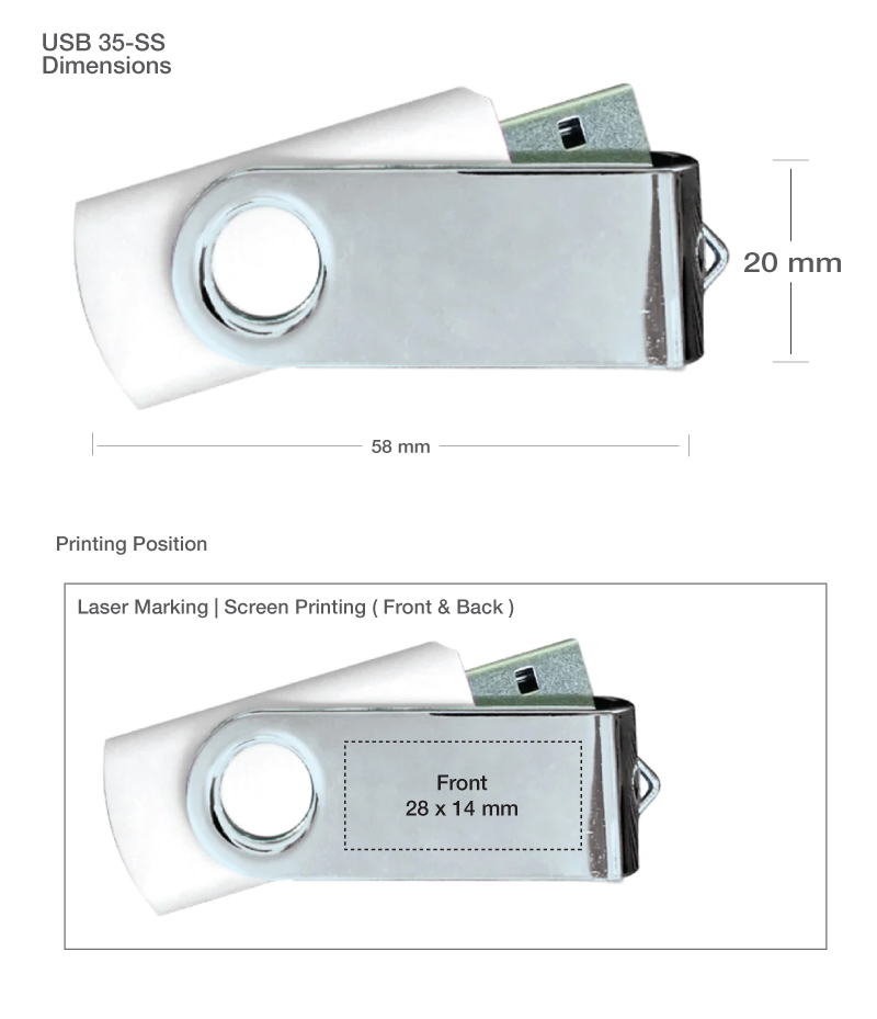 Laser Marking on Swivel USB