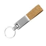 Metal Keychain with Cork Strap