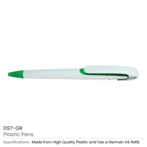 Green Plastic Pens