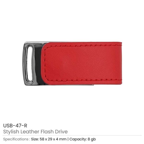 Red Leather Cover USB