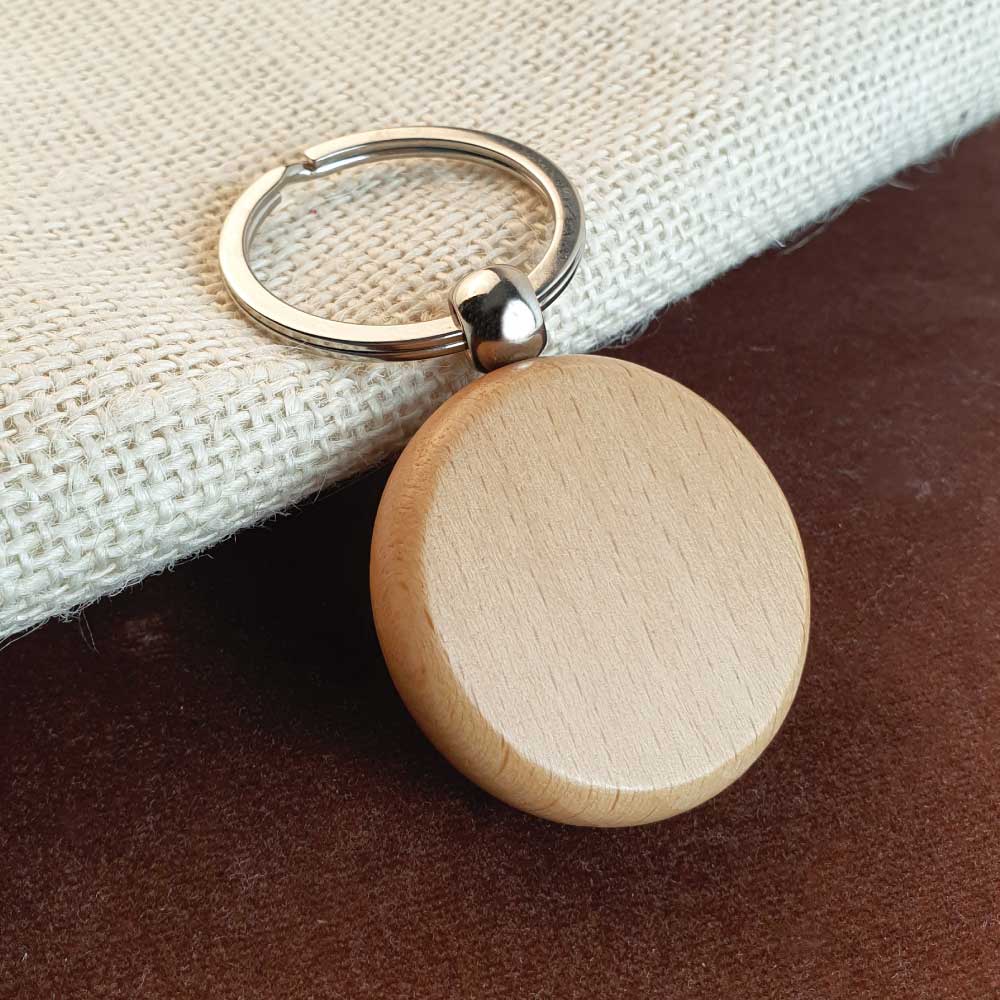 Round Wooden Personalized Keychains | Magic Trading Company -MTC