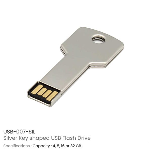 Key Shaped USB Silver
