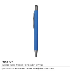 Stylus Metal Pen Cyan