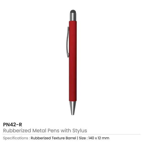 Stylus Metal Pen Red