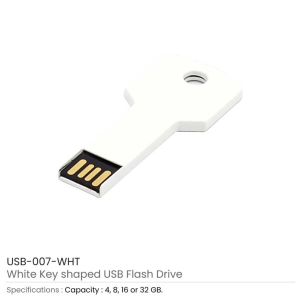 Key Shaped USB White