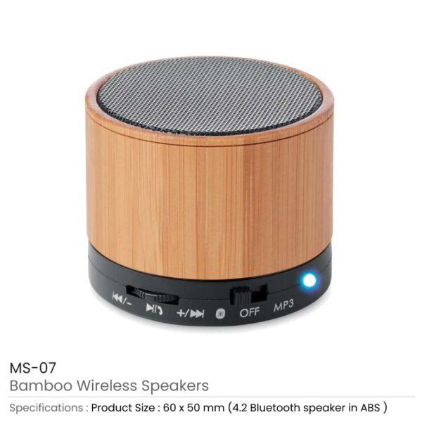 Bamboo Bluetooth Speaker Details