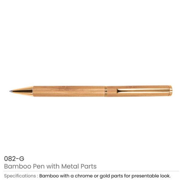 Bamboo Pens with Gold clip